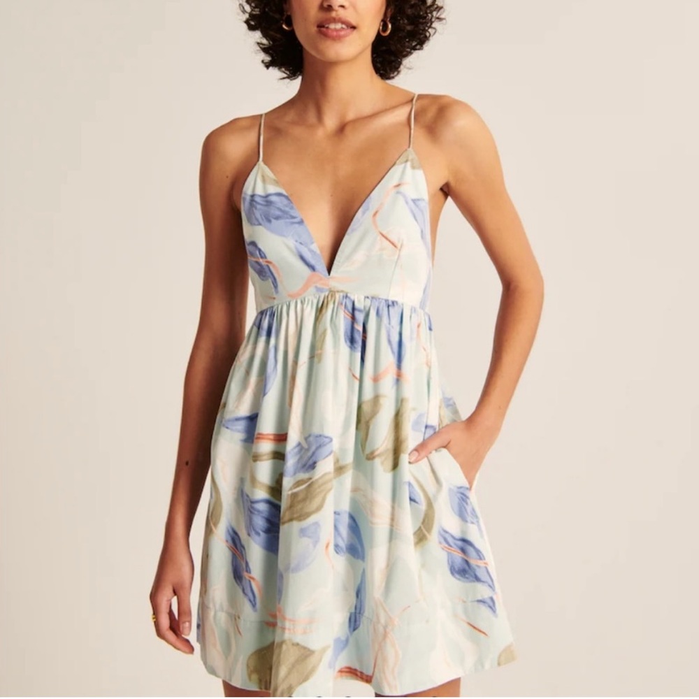 Abercrombie V-neck babydoll mini dress size S